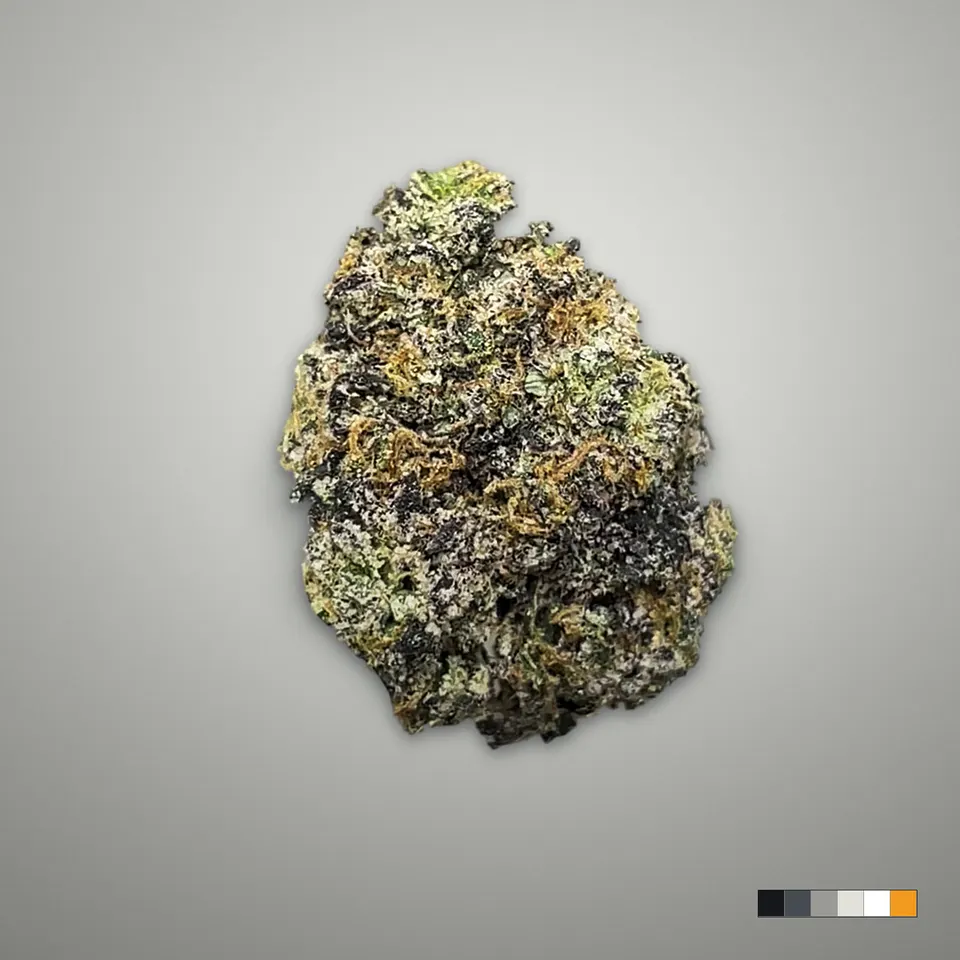 Archive Runtz THCA flower, indoor, on a grey card, lot 1